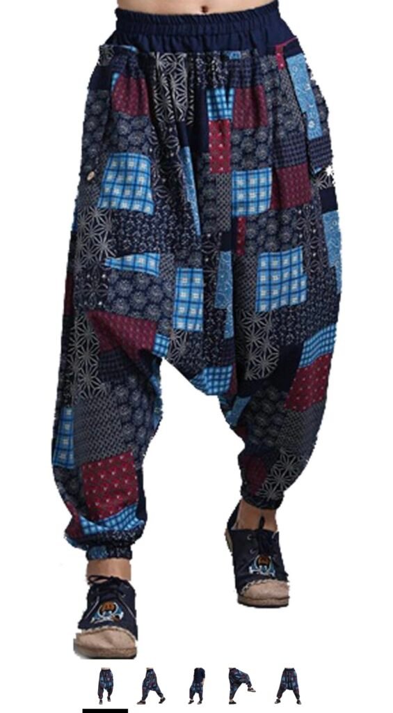Men's Bohemian Harem Pants – Casual Hippie Yoga Aladdin Genie Trousers