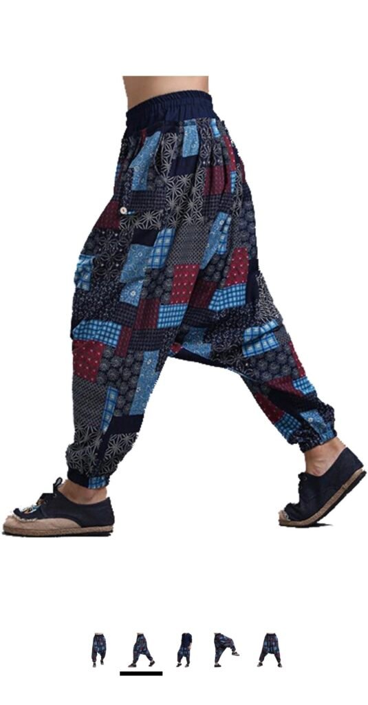 Men's Bohemian Harem Pants – Casual Hippie Yoga Aladdin Genie Trousers