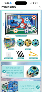 Mirthoza Sticky Soccer Dart Board Game for Kids – Indoor & Outdoor Soccer Target Game with 3 Sticky Balls